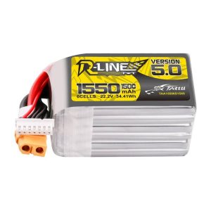 Batteria Lipo Tattu R-Line versione 5.0 1550mAh 22.2V 150C 6S con connettore XT60