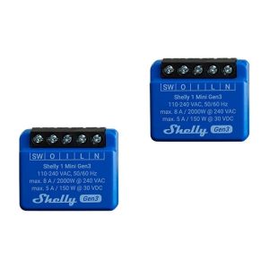 Set di 2 controller Shelly 1 Mini Gen3, WiFi/Bluetooth