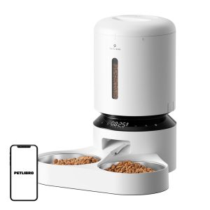 Distributore di alimenti Petlibro Granary con doppia ciotola da 5 litri (bianco)