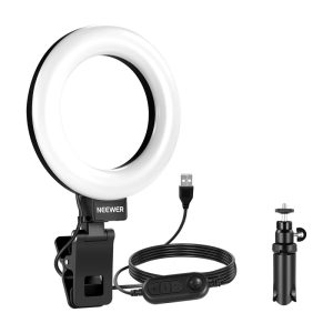 Anello luminoso a clip Neewer BR60 da 5" con supporto da scrivania