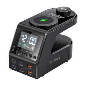 Sveglia Blitzwolf BW-FW10 con caricabatterie 2xUSB-A, 4xUSB-C, 240W