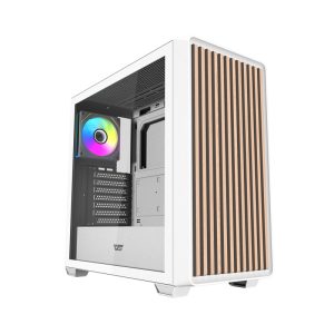 Case per computer Darkflash DS900WD ATX (bianco) + 4 ventole