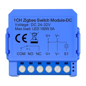 Modulo interruttore ZigBee a 1 canale Avatto ZWSM16-DC32V-1 con contatto libero da potenziale.