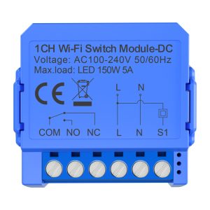 Modulo interruttore WiFi intelligente a 1 canale con contatto CC a potenziale zero Avatto WSM16-DC-1