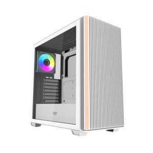 Case per computer Darkflash DS900WS (bianco) + 4 ventole ARGB