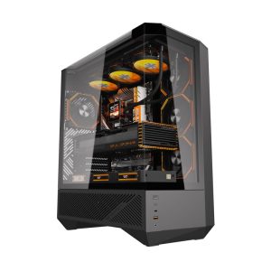Case per computer Darkflash DY460 (nero) + 4 ventole ARGB