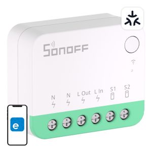 Mini interruttore intelligente WiFi Sonoff MINIR4M Matter (compatibile con HomeKit, SmartThings e Home Assistant).