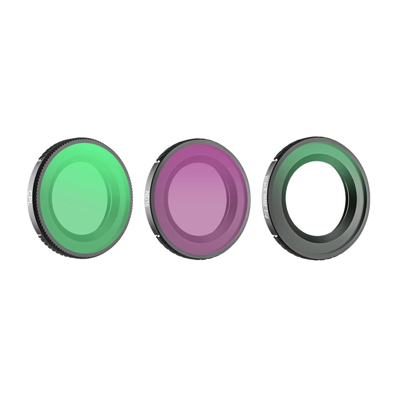 Filtri per obiettivo Sunnylife da 1/4" (3 pezzi) - Nebbia Nera + CPL + ND16 per Osmo Nano