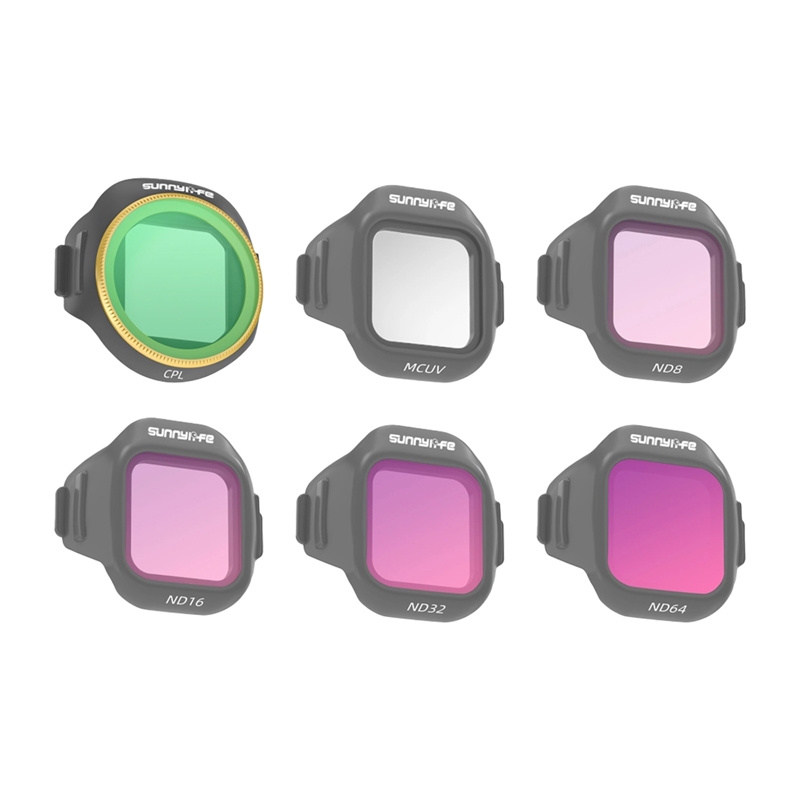 Set di 6 filtri Sunnylife MCUV + CPL + ND8 + ND16 + ND32 + ND64 per MINI 5 Pro