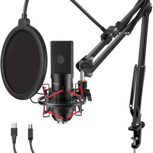 Microfono a condensatore con treppiede Fifine T732 (nero)