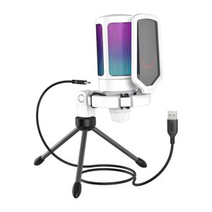 Microfono a condensatore da gaming Fifine A6VW (bianco)