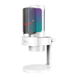 Microfono a condensatore Fifine A8W con supporto (bianco)