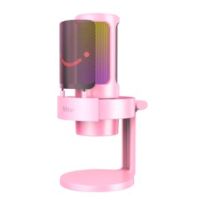 Microfono a condensatore Fifine A8P con supporto (rosa)