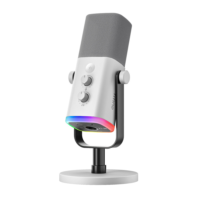 Microfono dinamico Fifine AM8W con supporto (bianco)