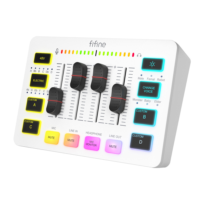 Mixer audio Fifine SC3W (bianco)