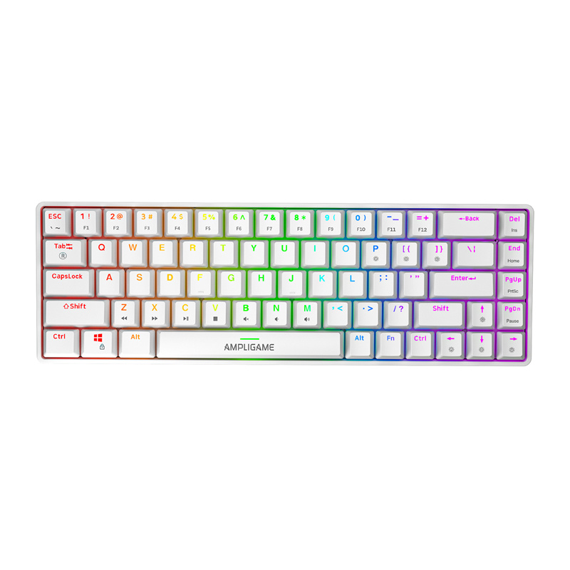 Tastiera meccanica Fifine GK1W, RGB 65% (bianca)