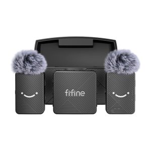 Set di microfono da cravatta Fifine M9 (nero)