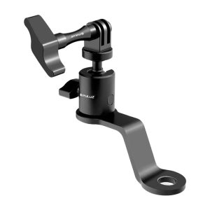 Supporto per telecamera da specchietto retrovisore per moto in alluminio PULUZ (nero)