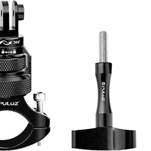 Supporto per volante PULUZ in alluminio a 360° per telecamere sportive (nero)
