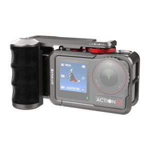 Custodia protettiva in metallo con maniglia Puluz per DJI Osmo Action 5 Pro / Action 4 / Action 3