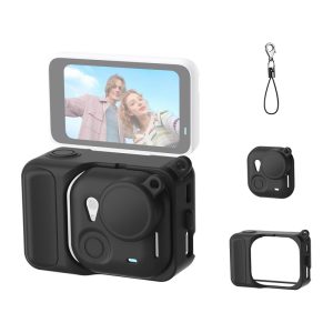 Custodia protettiva in silicone Puluz per Insta360 Go Ultra (nera)