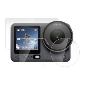 Set di vetri temperati Puluz per DJI Osmo Action 6 (3 pezzi).
