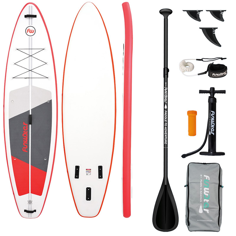 Tavola da SUP FunWater SUPFW69C 3,35 m (rosso-bianco)