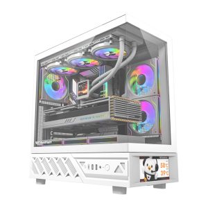 Case per computer DarkFlash DS950V con display (bianco) + 6 ventole