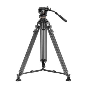 Neewer LL55 Carbon Fiber Video Tripod with Oil Head and Quick-Release Lock