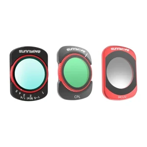 Sunnylife filter set for Osmo Pocket 4/Pocket 3: VND2-32, CPL, MCUV, Black Mist 1/4